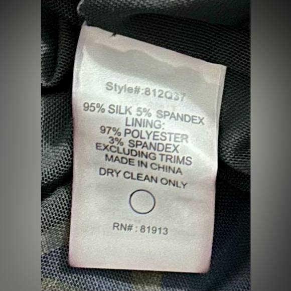 NWT Tracy Reese Flutter Sleeve Asymmetric Surplice Midi Dress in Neutral Floral - Picture 10 of 10